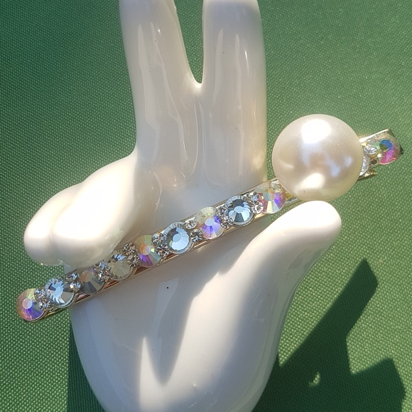 💇🏼‍♀️ Pearl & Gemstones Hair Clip - Picture 3 of 6